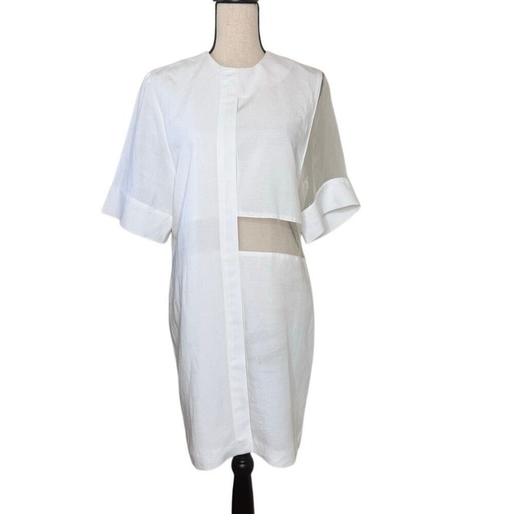 Israella Kobla Dalmar Dress White Oversized Shift Size 4 Structured, Minimalist - Picture 2 of 15